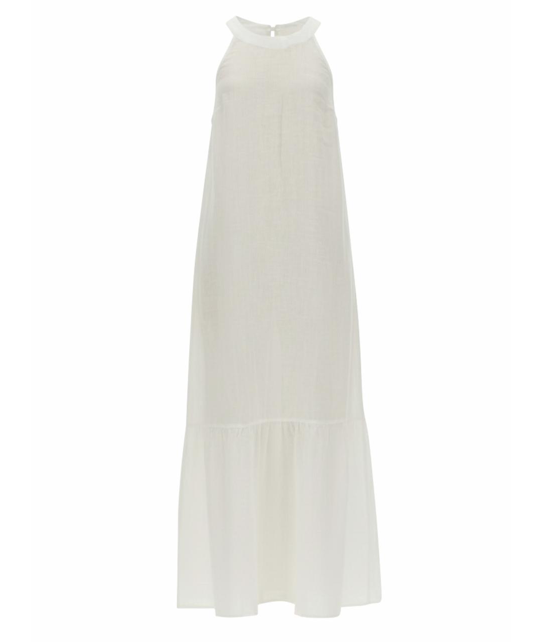 120% LINO Белое льняное повседневное платье, фото 1