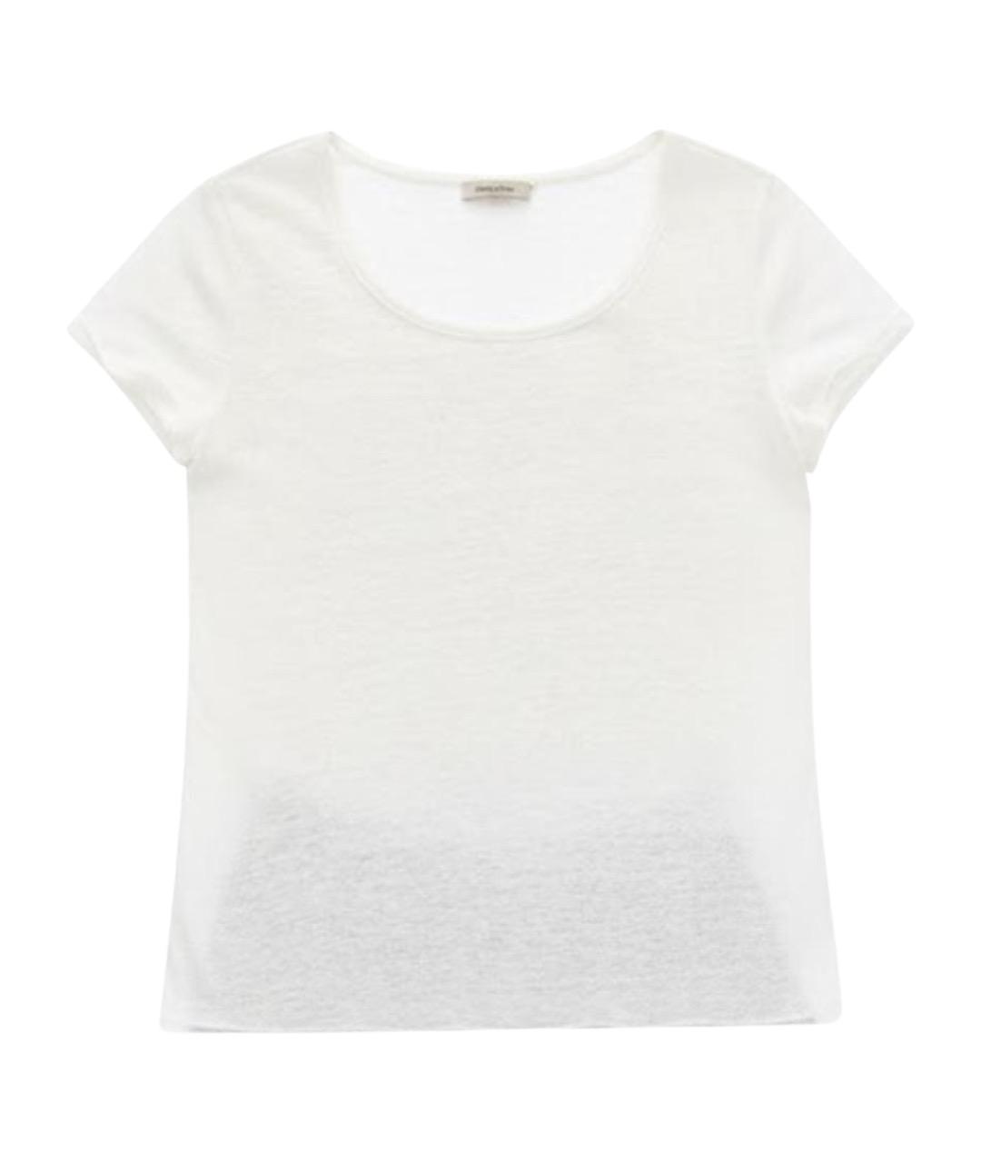 120% LINO Белая льняная футболка, фото 1