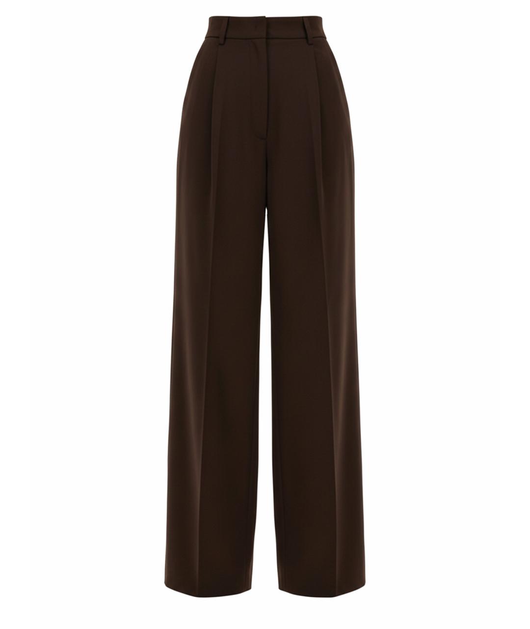 THE LATEST Коричневые полиэстеровые прямые брюки, фото 1