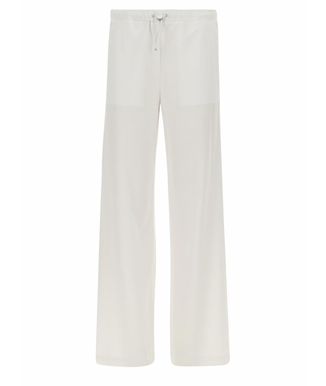 MOSCHINO JEANS Белые хлопковые прямые брюки, фото 1