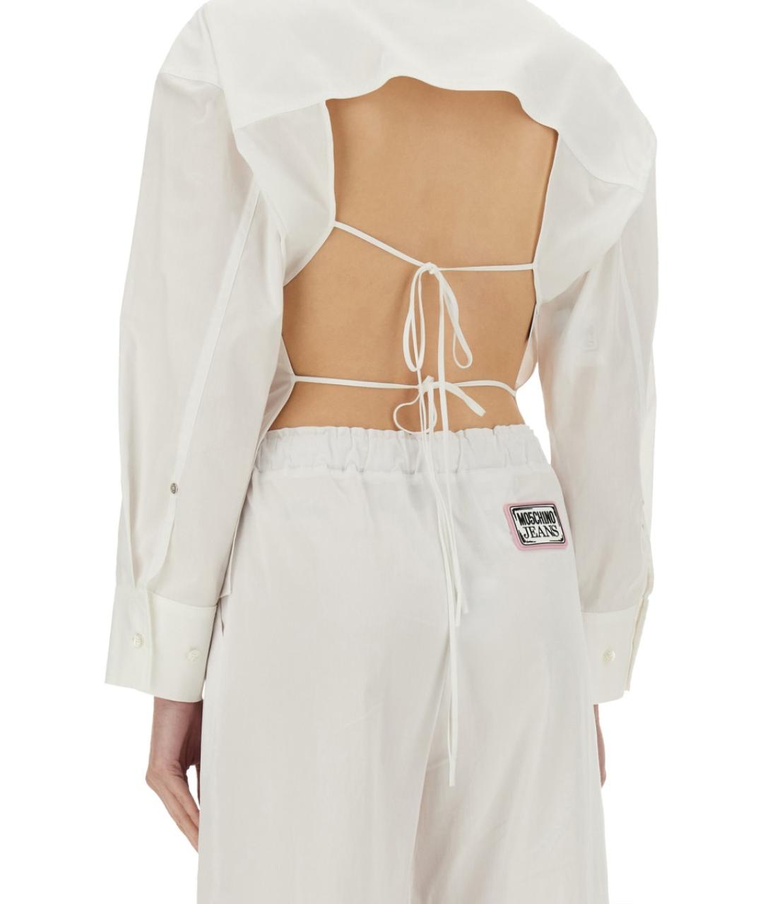 MOSCHINO JEANS Белая хлопковая рубашка, фото 4