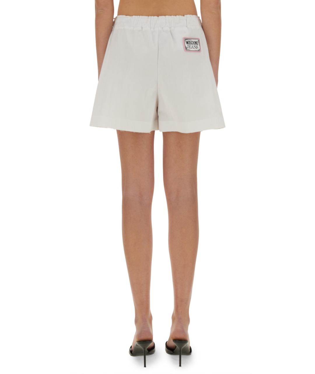 MOSCHINO JEANS Белые хлопковые шорты, фото 3