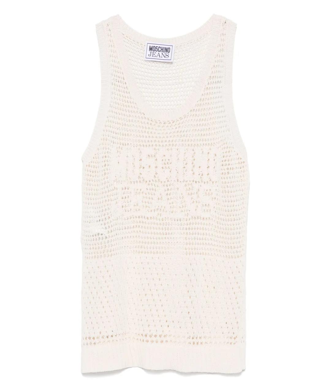 MOSCHINO JEANS Белая хлопковая майка, фото 1