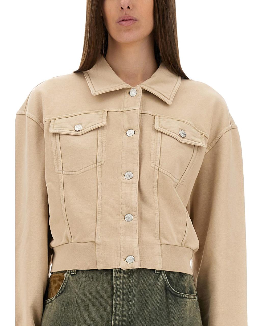 MOSCHINO JEANS Бежевая хлопковая куртка, фото 4