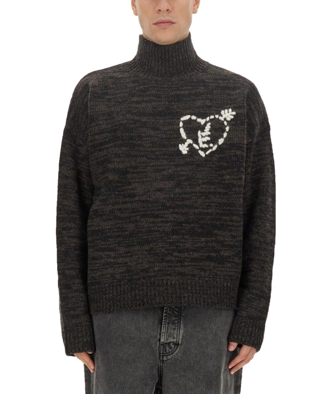 ETUDES Коричневый шерстяной джемпер / свитер, фото 2