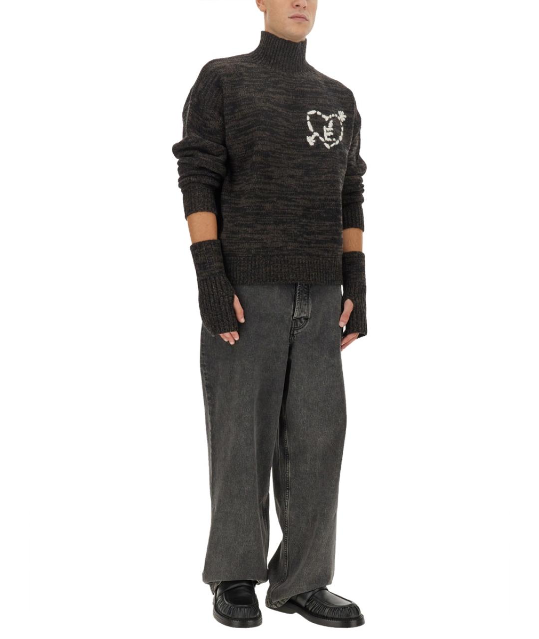 ETUDES Коричневый шерстяной джемпер / свитер, фото 3