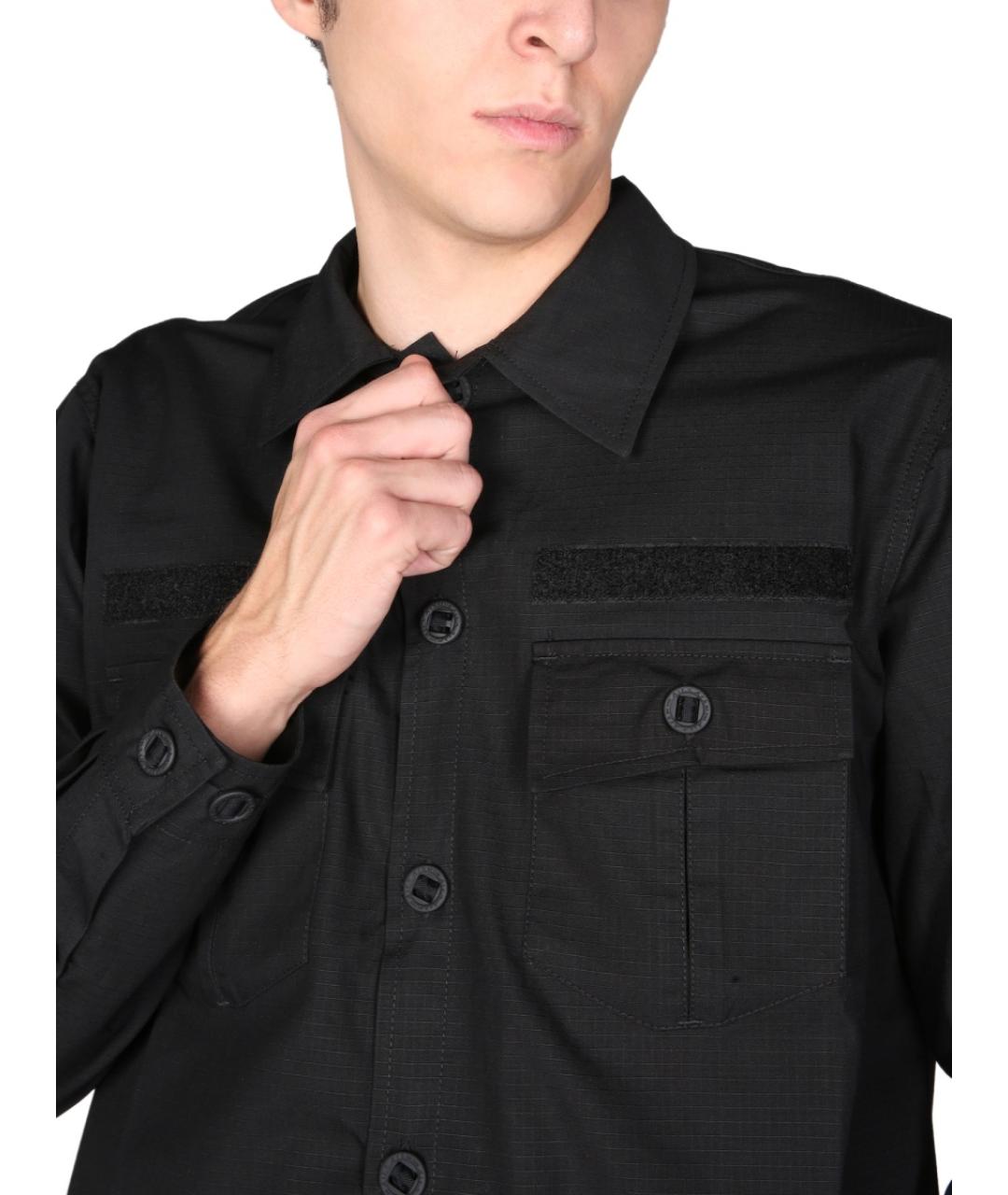 ARKAIR Черная хлопковая кэжуал рубашка, фото 4