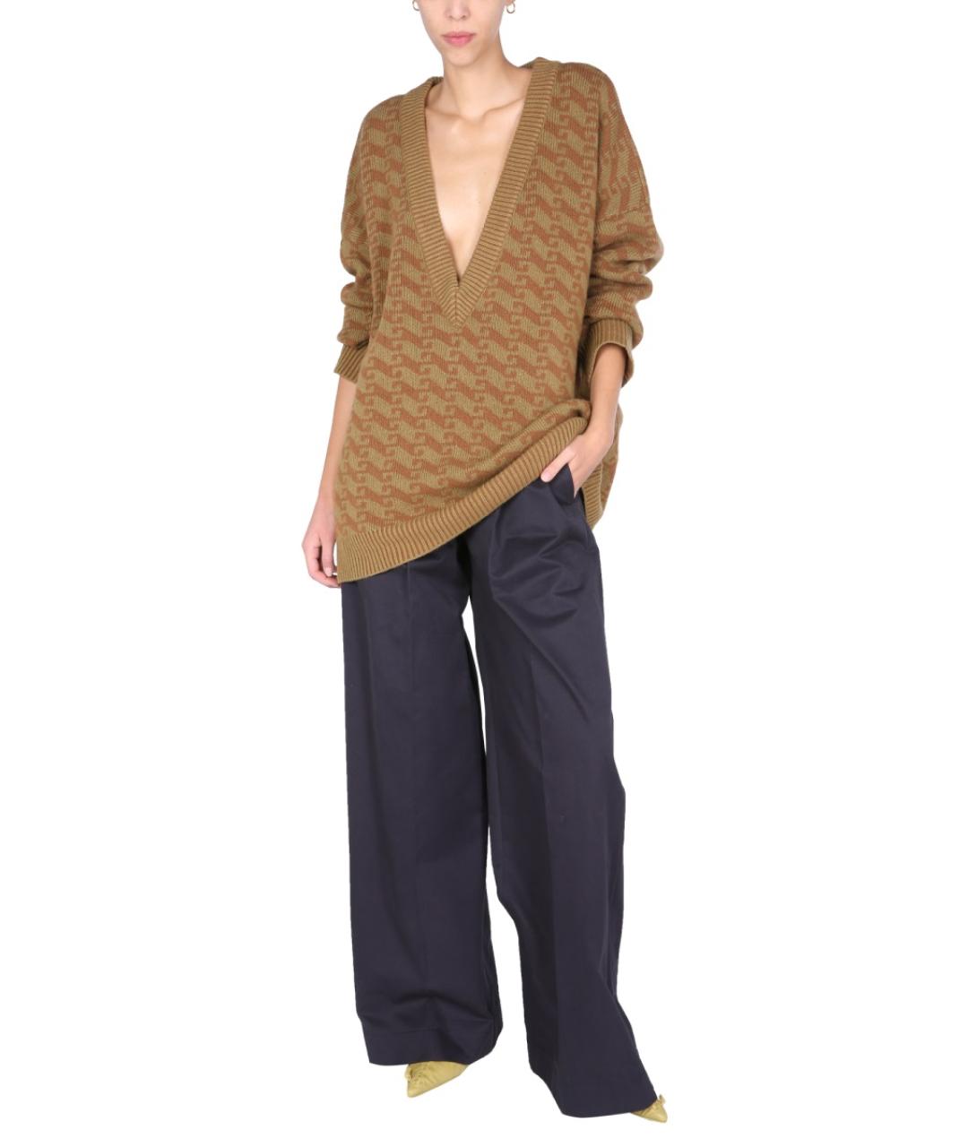 JEJIA Коричневый шерстяной джемпер / свитер, фото 3