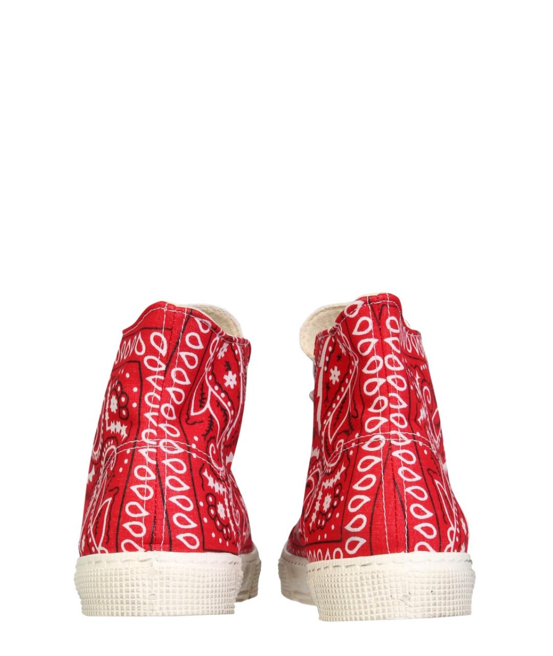 GIENCHI Красные текстильные низкие кроссовки / кеды, фото 3