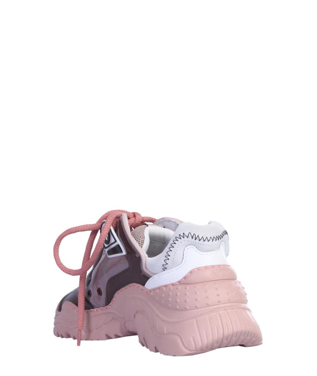 NO. 21 Розовые текстильные кроссовки, фото 3