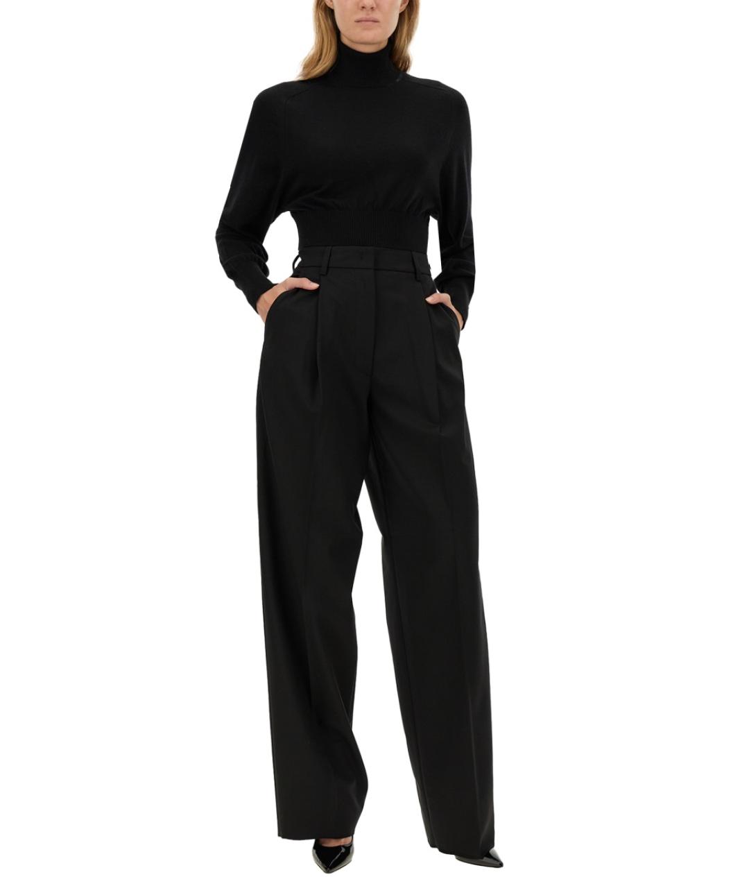 THE LATEST Черные полиэстеровые прямые брюки, фото 2