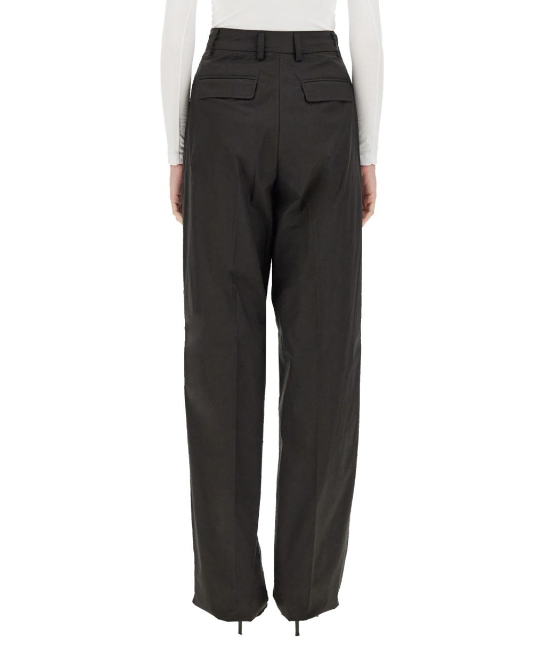 THE LATEST Черные хлопковые прямые брюки, фото 3