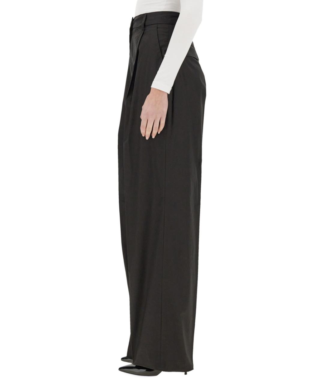 THE LATEST Черные хлопковые прямые брюки, фото 4