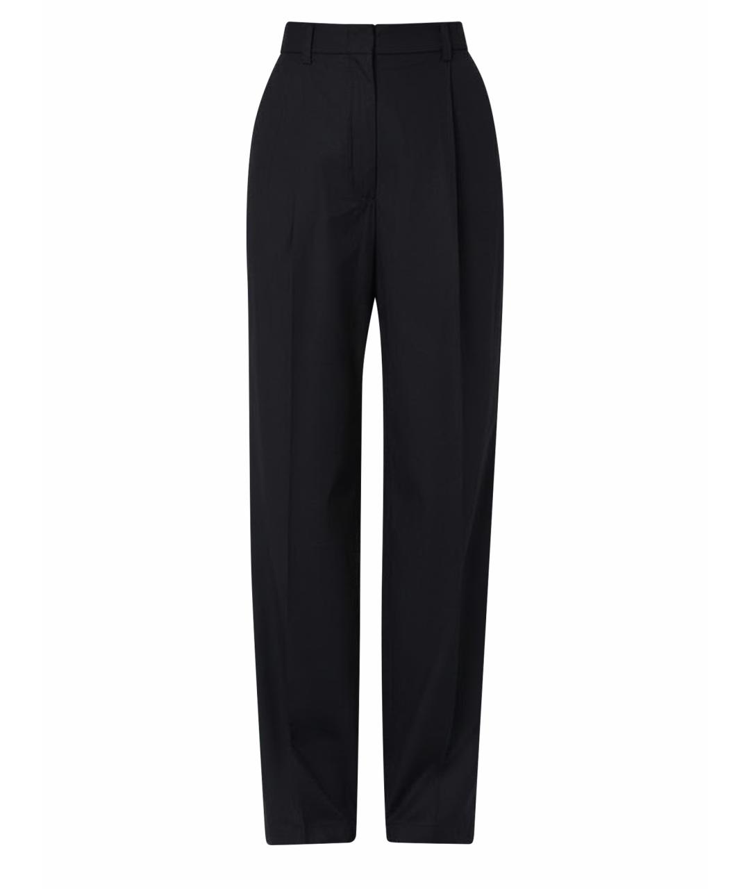 THE LATEST Черные хлопковые прямые брюки, фото 1