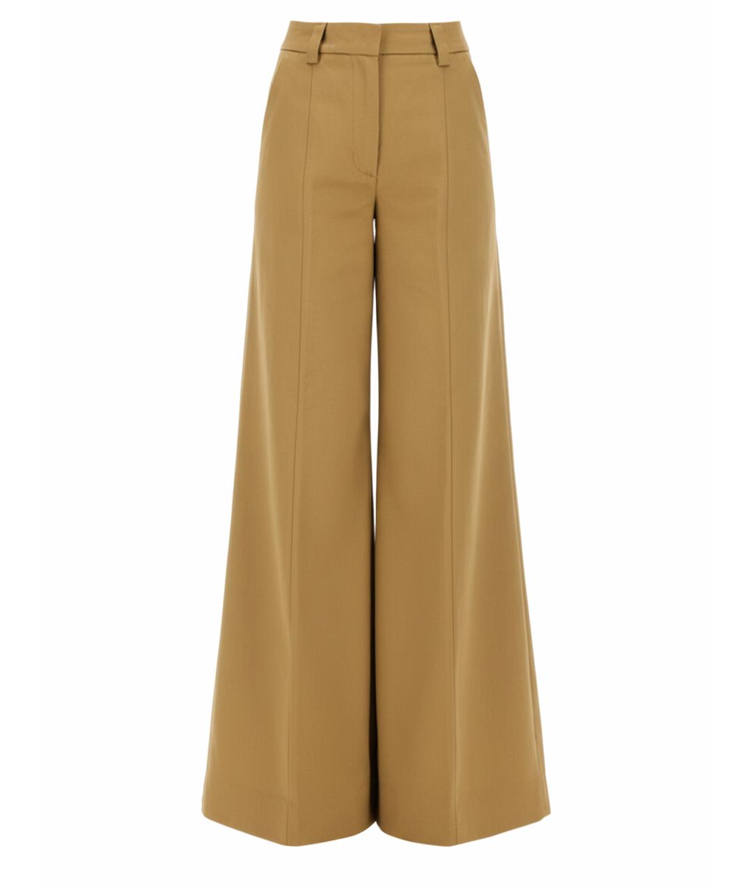 THE LATEST Бежевые хлопковые прямые брюки, фото 1