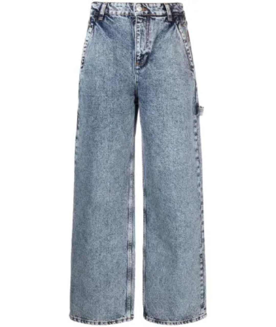 MOSCHINO JEANS Синие хлопковые прямые джинсы, фото 1