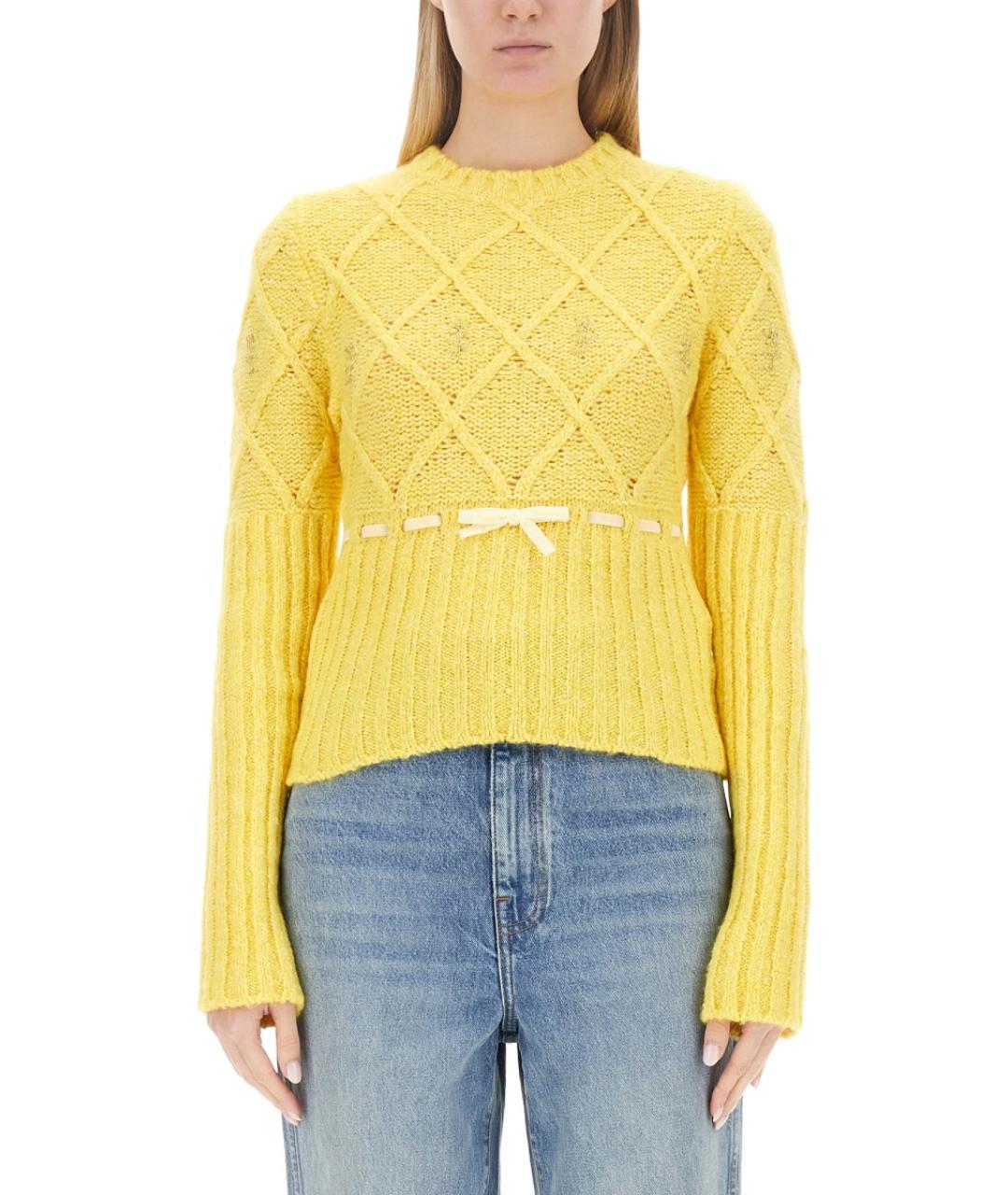 CORMIO Желтый шерстяной джемпер / свитер, фото 2