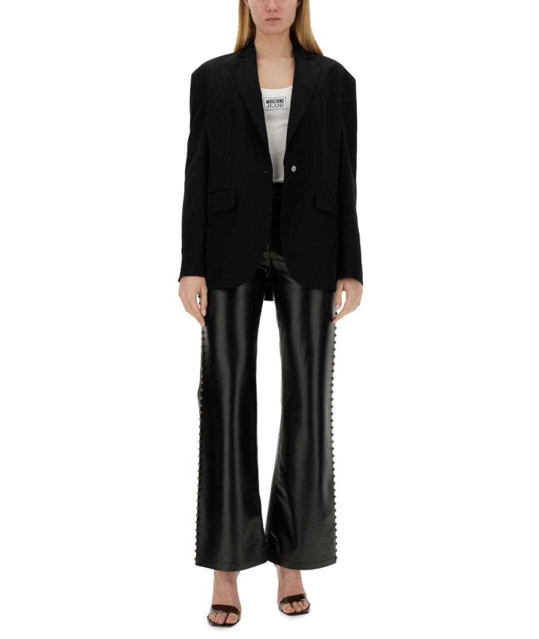 MOSCHINO JEANS Черный вискозный жакет/пиджак, фото 2