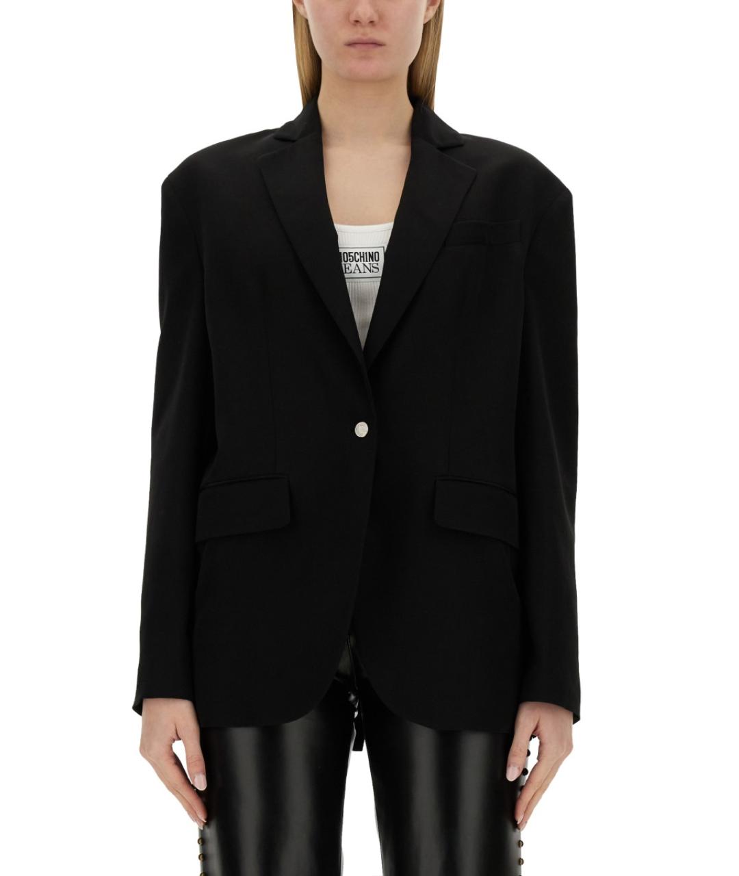 MOSCHINO JEANS Черный вискозный жакет/пиджак, фото 5