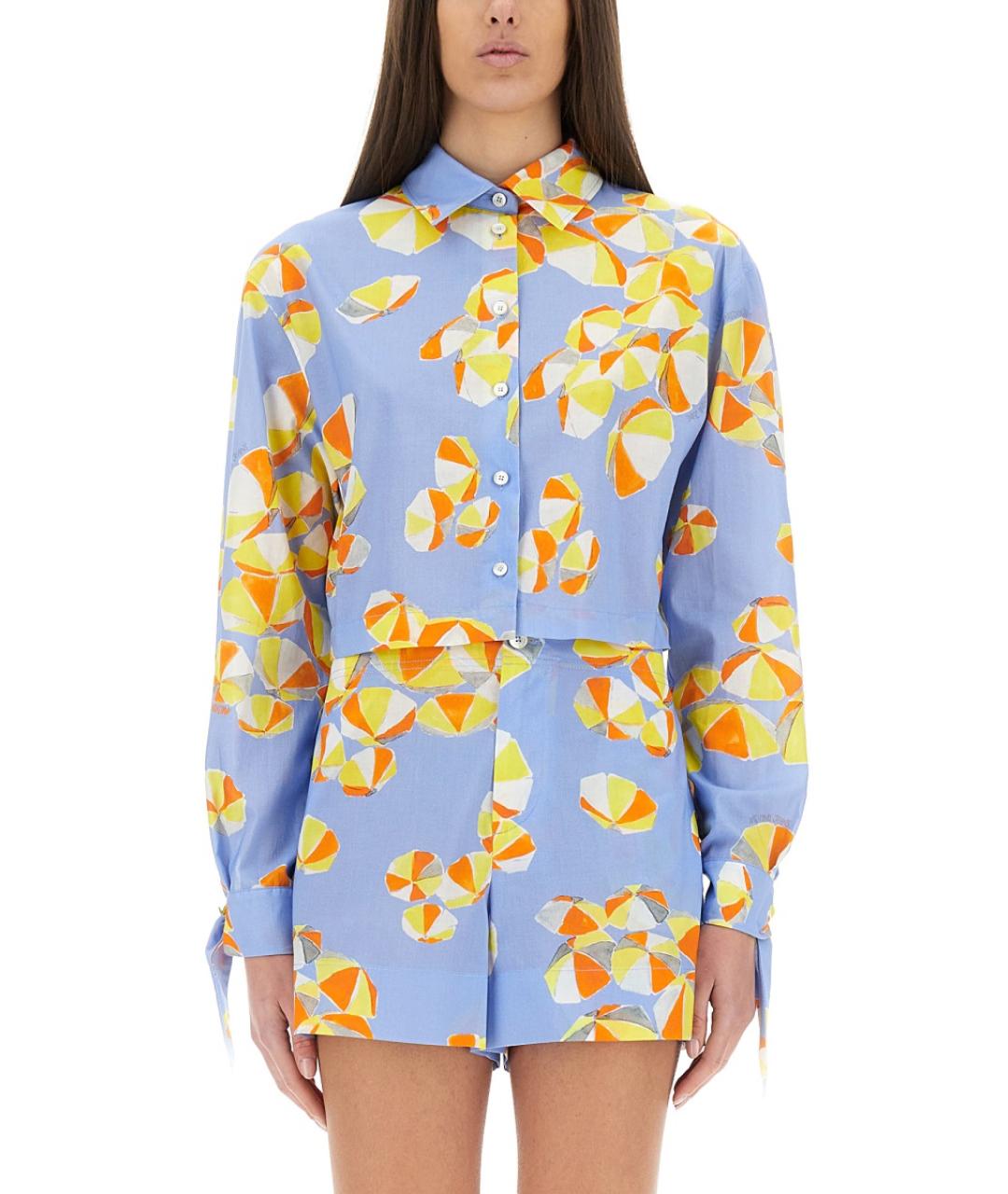 MOSCHINO JEANS Синяя хлопковая рубашка, фото 5