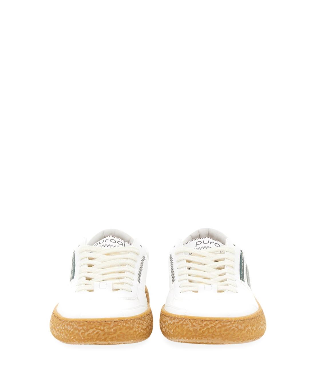 PURAAI Белые синтетические низкие кроссовки / кеды, фото 4