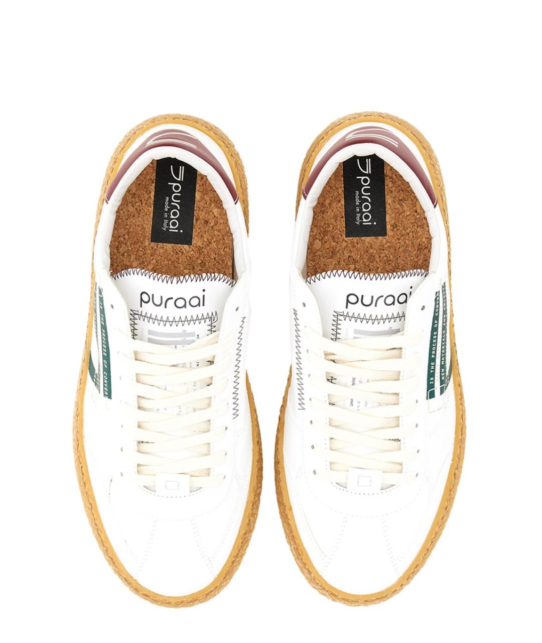 PURAAI Белые синтетические низкие кроссовки / кеды, фото 2
