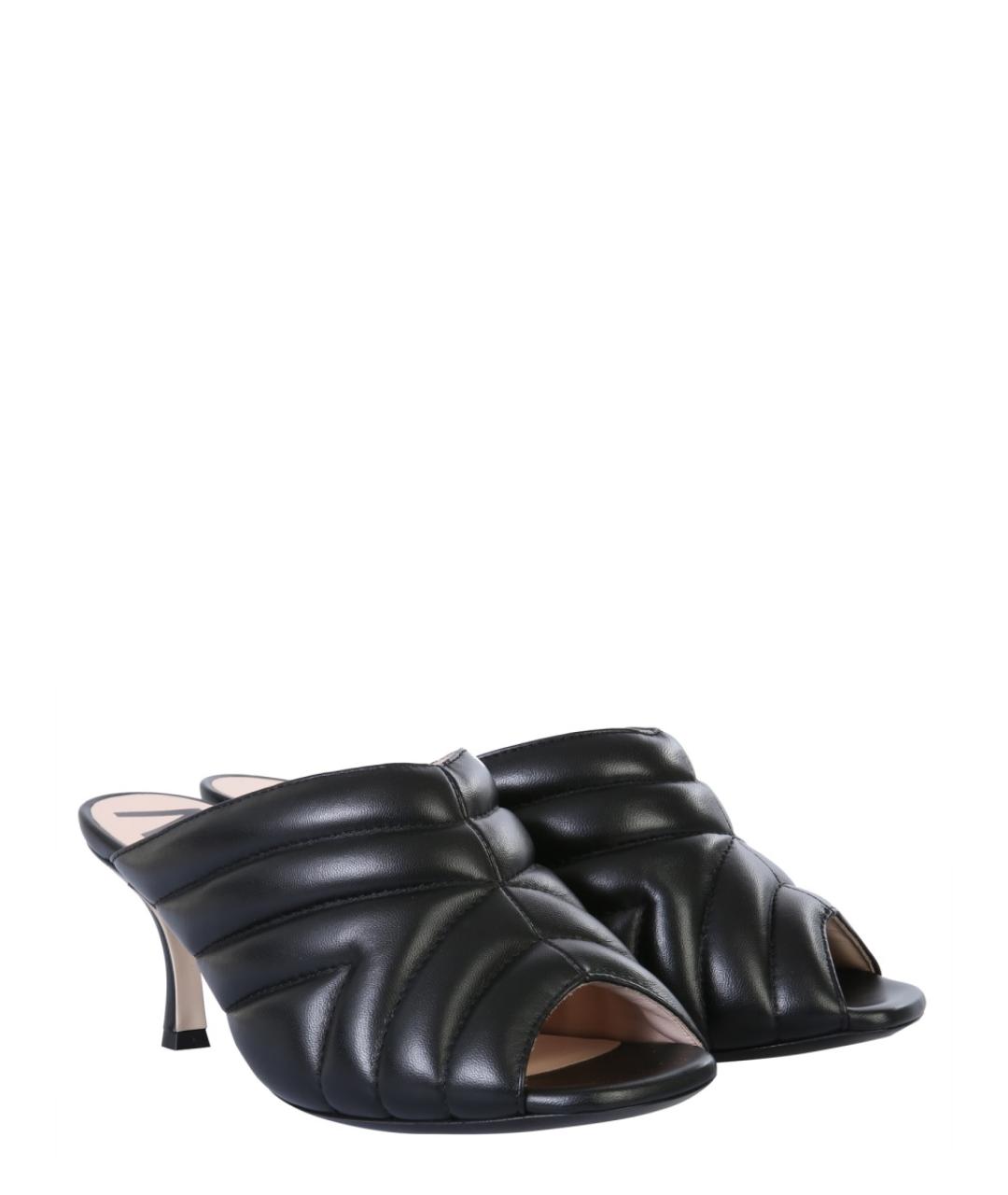 NO. 21 Черные кожаные босоножки, фото 3