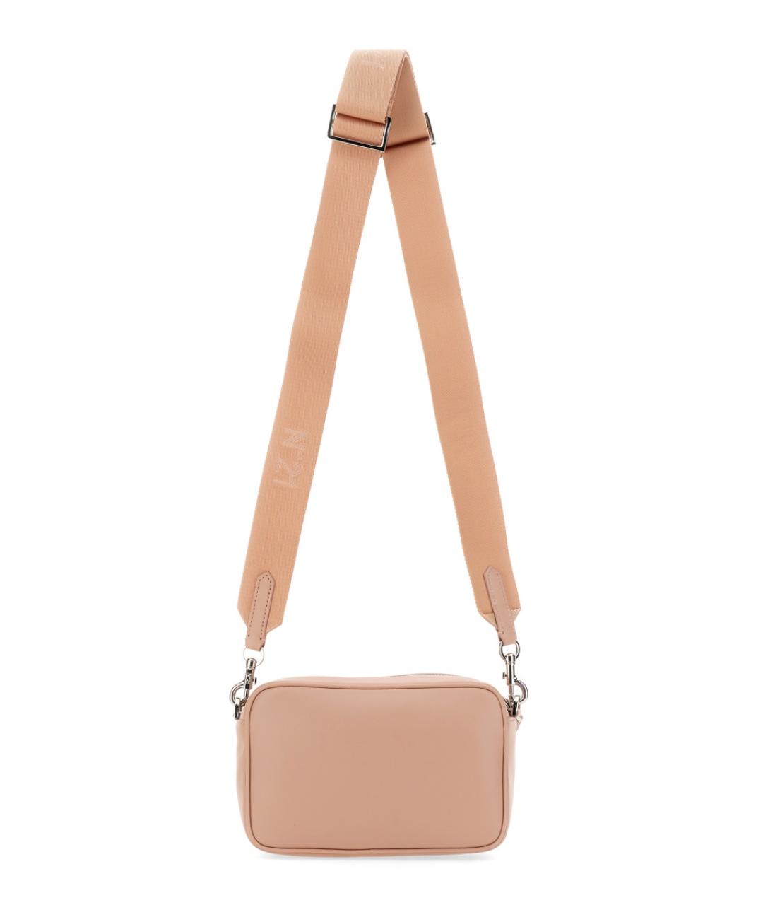 NO. 21 Розовая кожаная сумка через плечо, фото 2