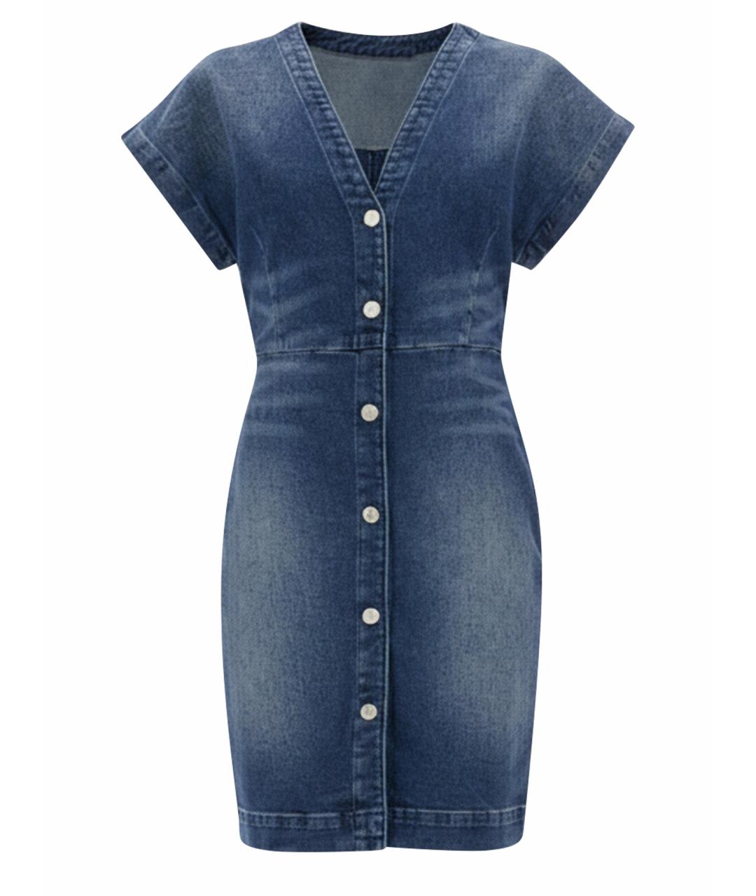 MOSCHINO JEANS Синее хлопковое повседневное платье, фото 1