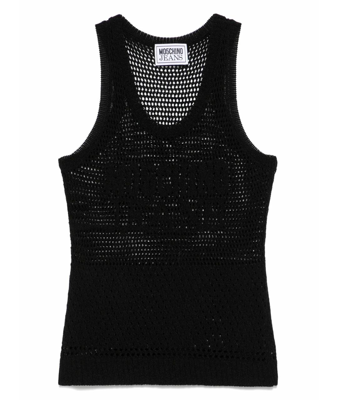 MOSCHINO JEANS Черная хлопковая майка, фото 1