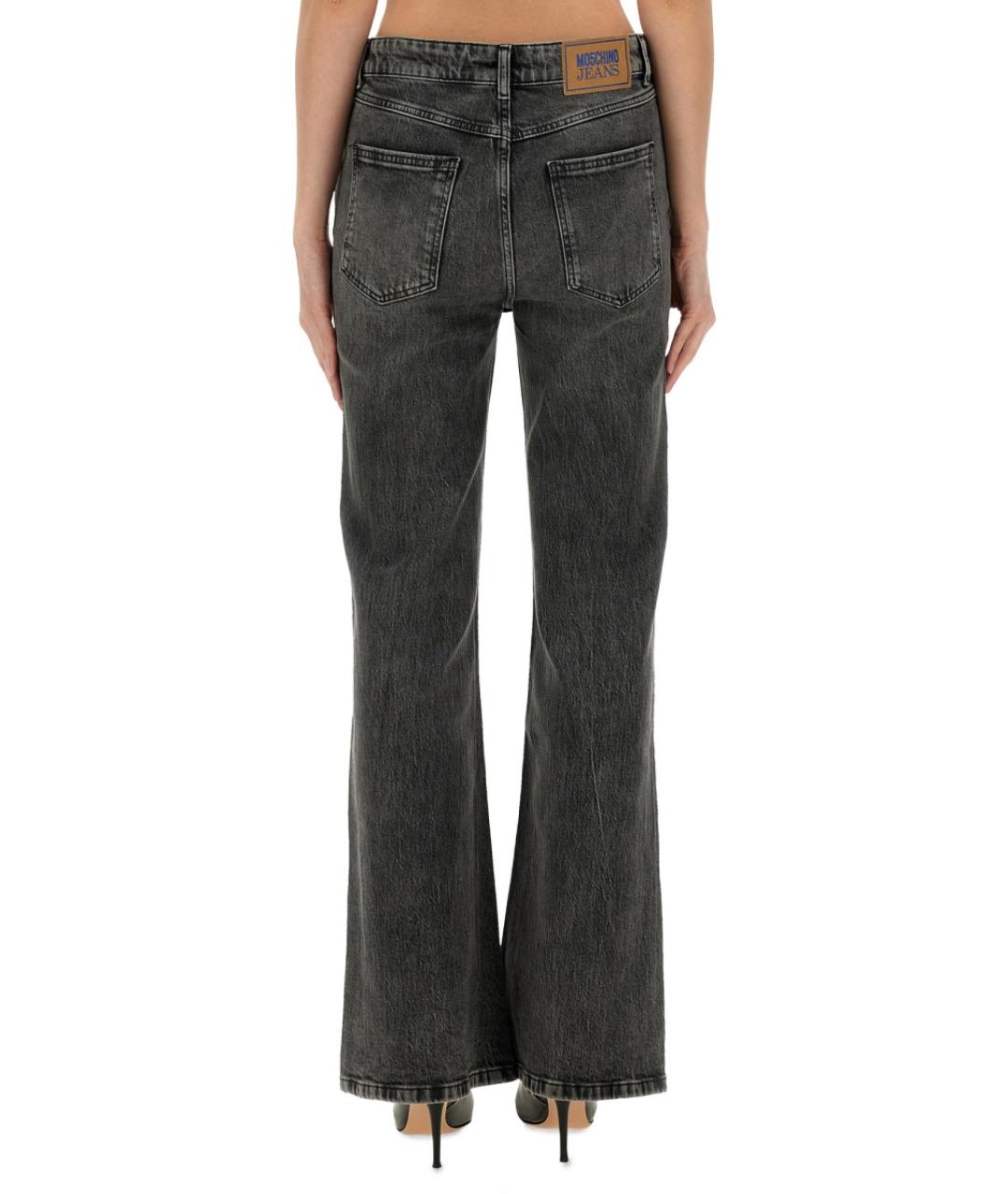 MOSCHINO JEANS Серые хлопковые прямые джинсы, фото 3