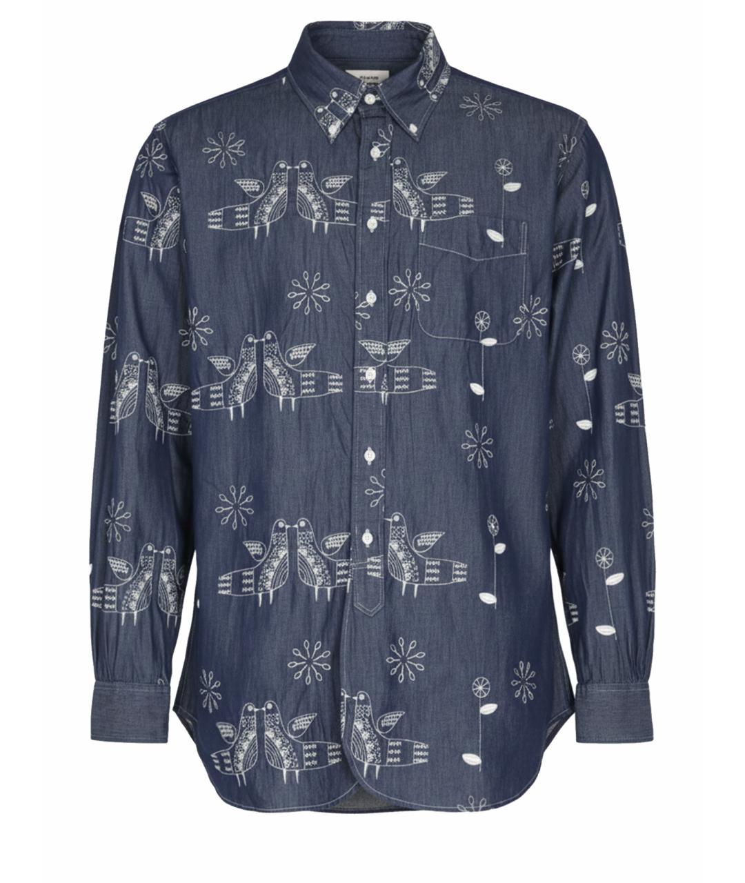 ENGINEERED GARMENTS Синяя хлопковая кэжуал рубашка, фото 1