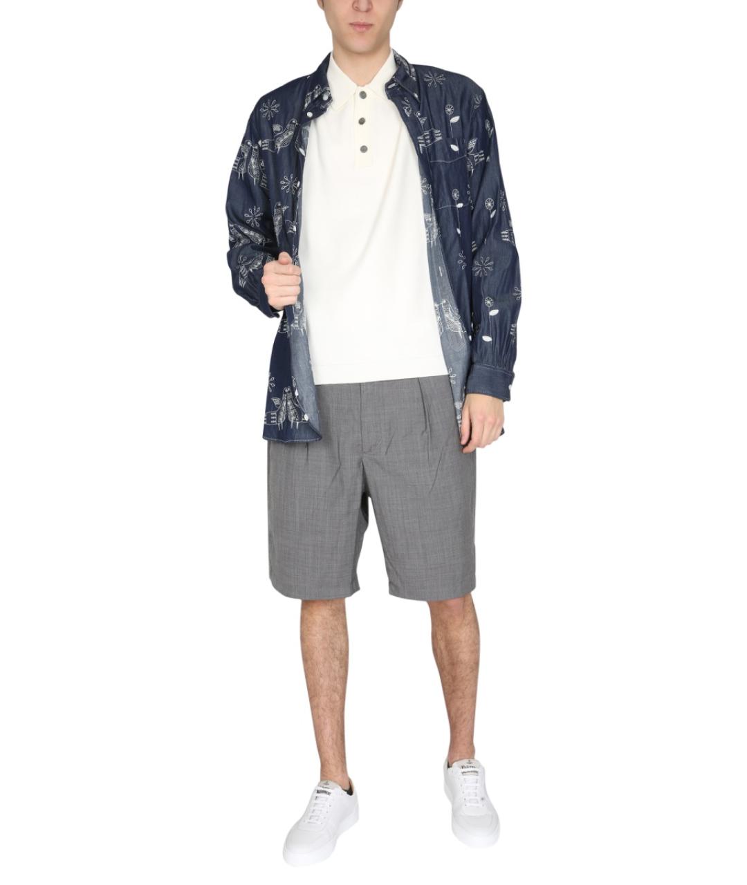 ENGINEERED GARMENTS Синяя хлопковая кэжуал рубашка, фото 2