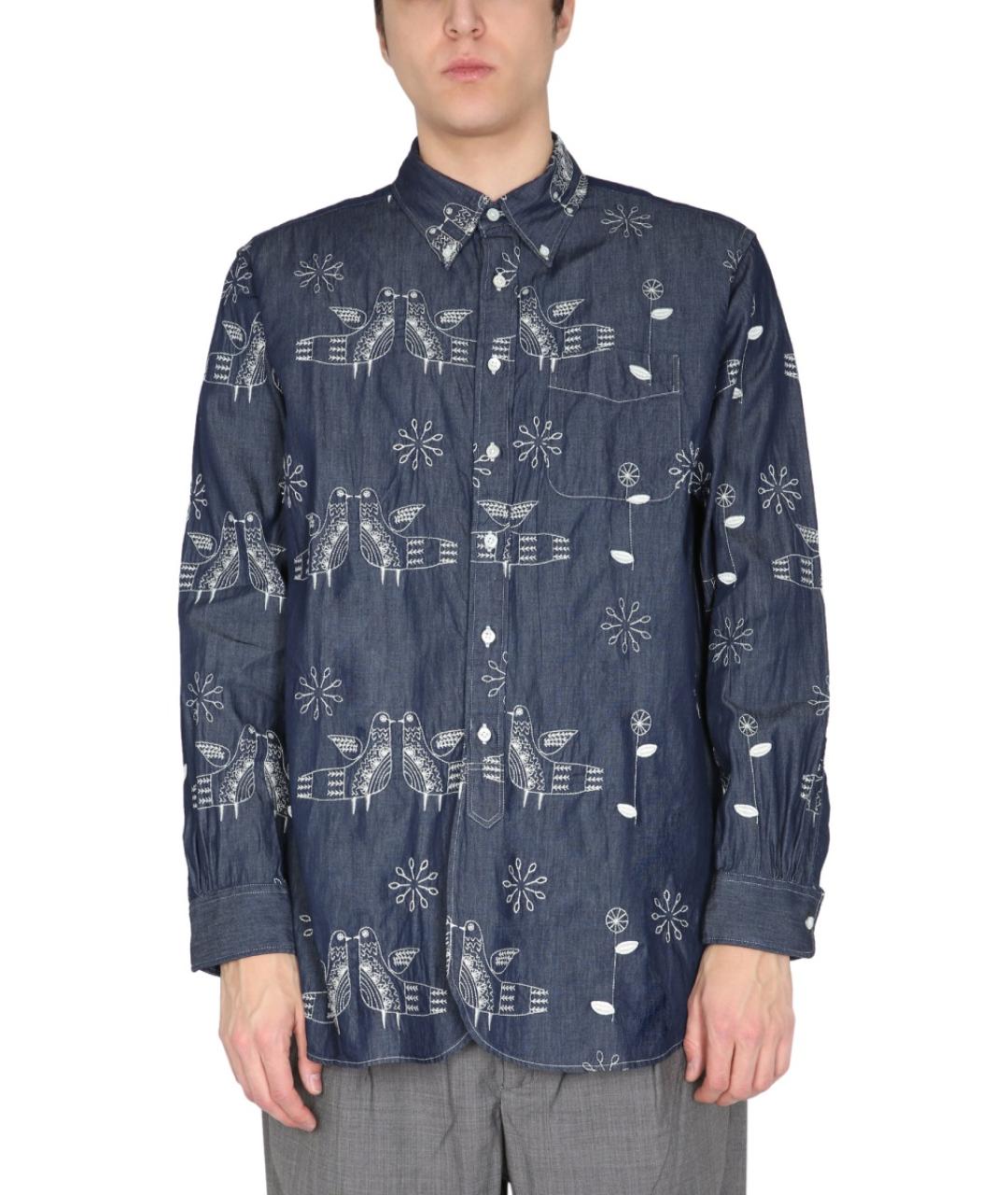 ENGINEERED GARMENTS Синяя хлопковая кэжуал рубашка, фото 5