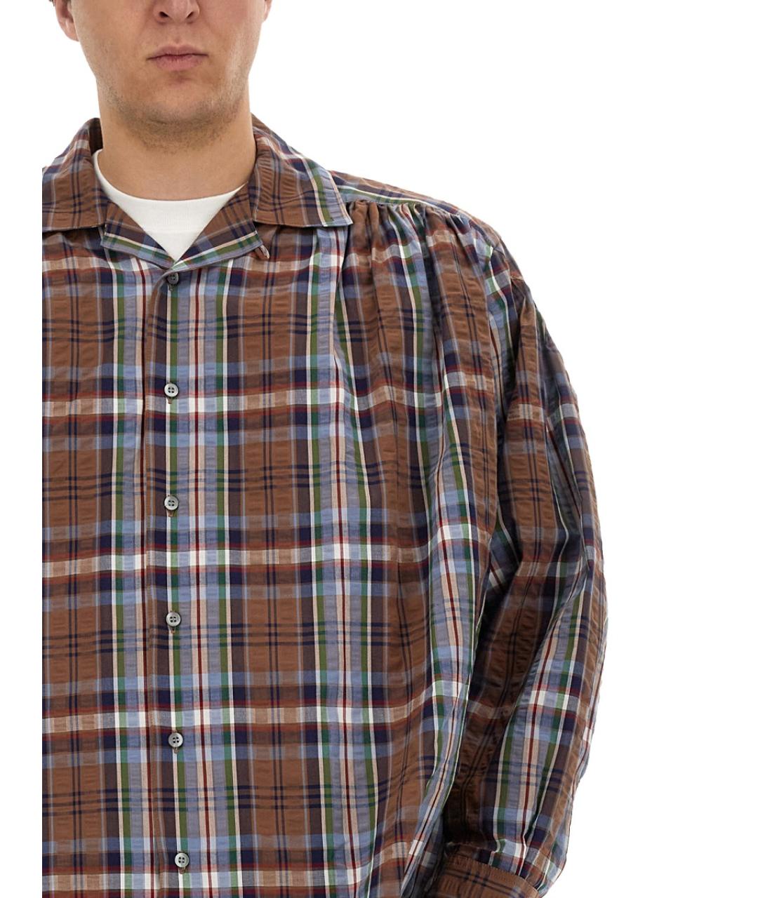 AIE Синяя хлопковая кэжуал рубашка, фото 4