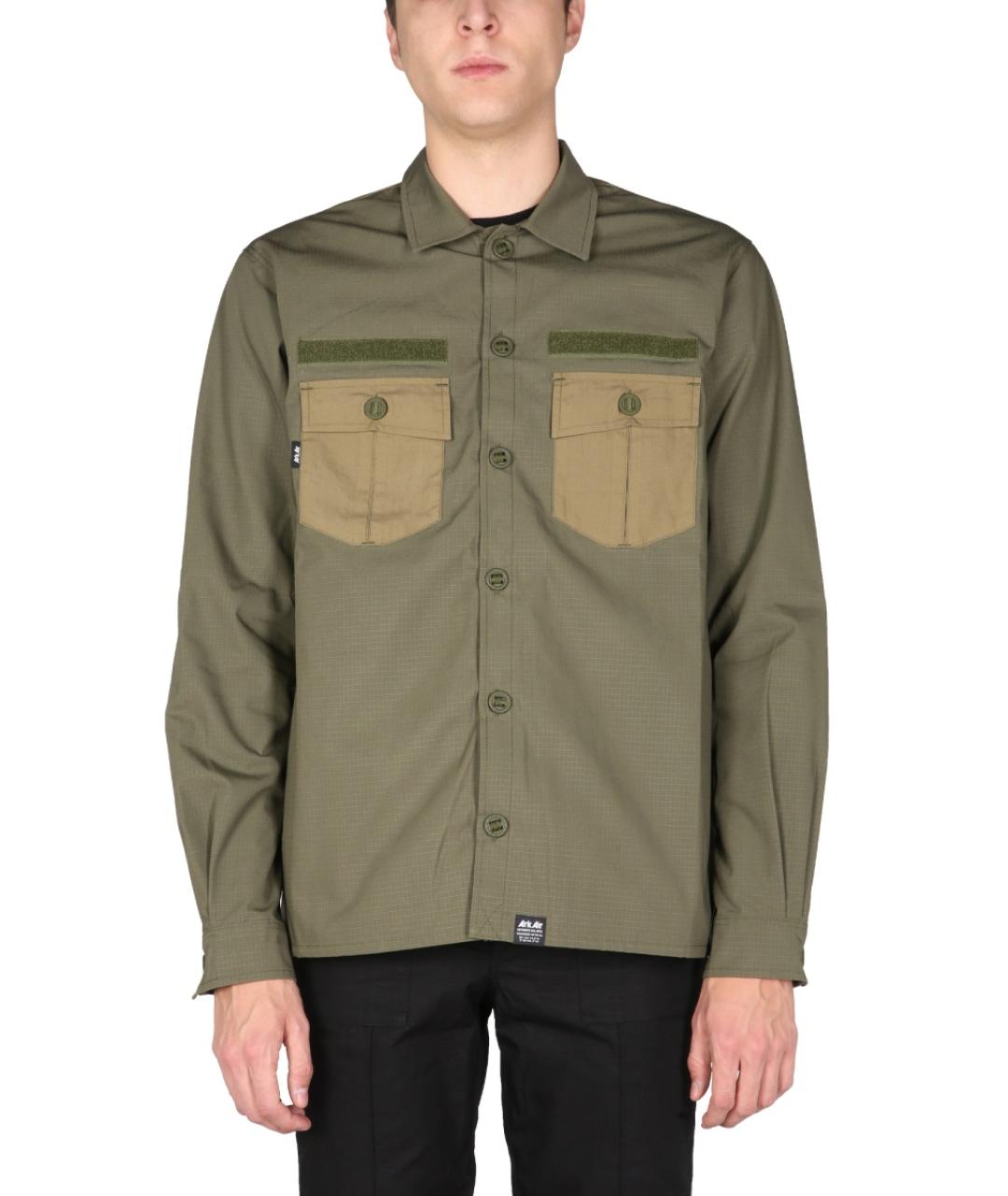 ARKAIR Зеленая хлопковая кэжуал рубашка, фото 2