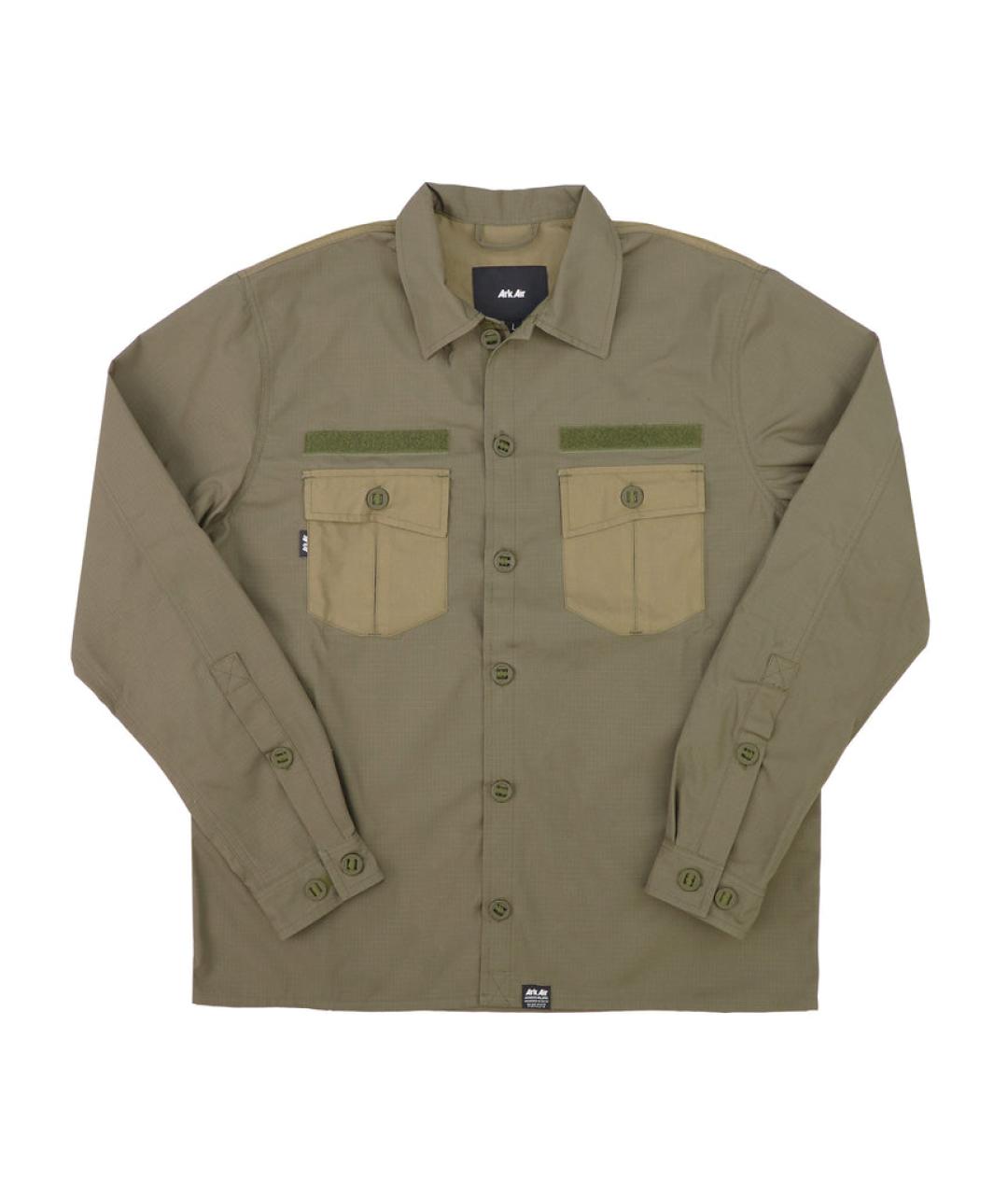ARKAIR Зеленая хлопковая кэжуал рубашка, фото 1