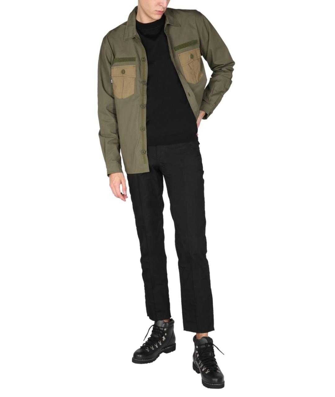 ARKAIR Зеленая хлопковая кэжуал рубашка, фото 3