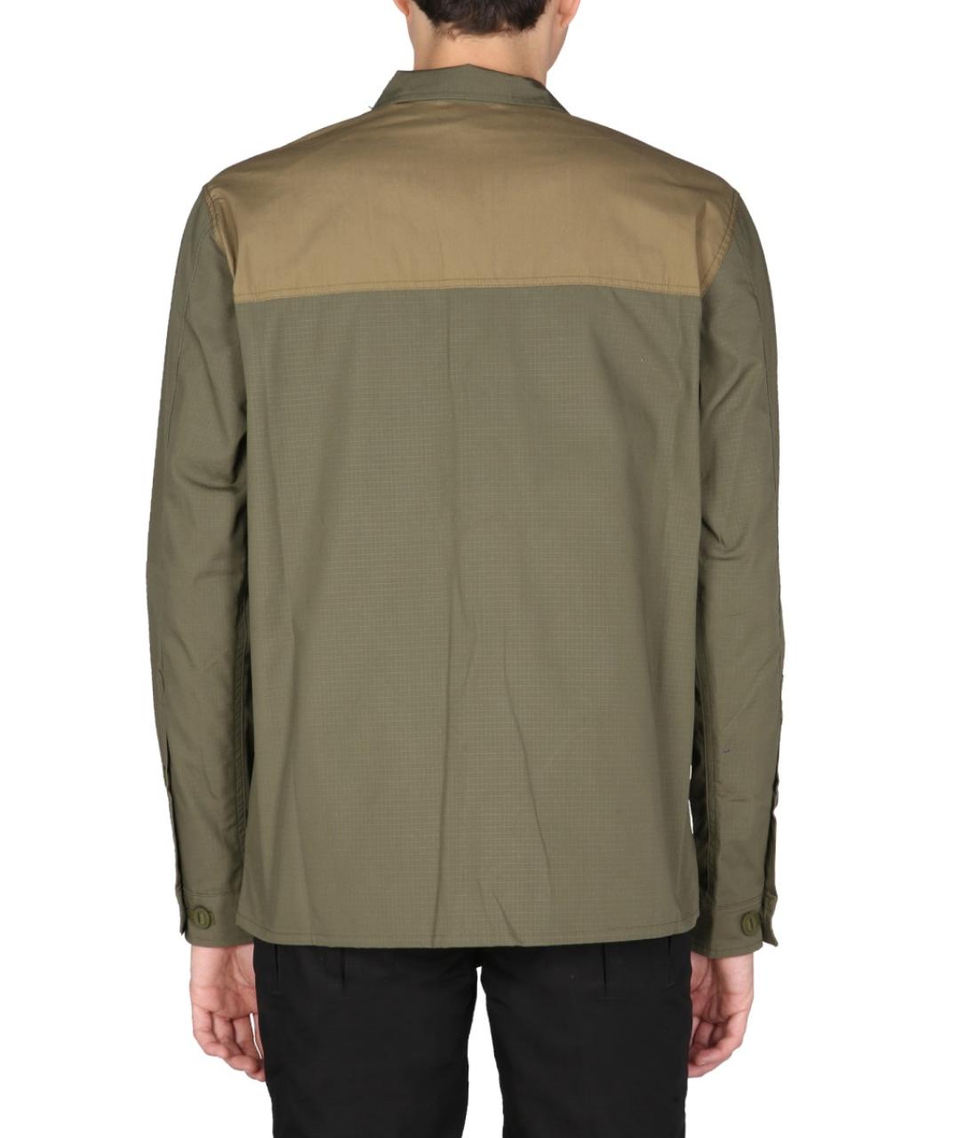 ARKAIR Зеленая хлопковая кэжуал рубашка, фото 4