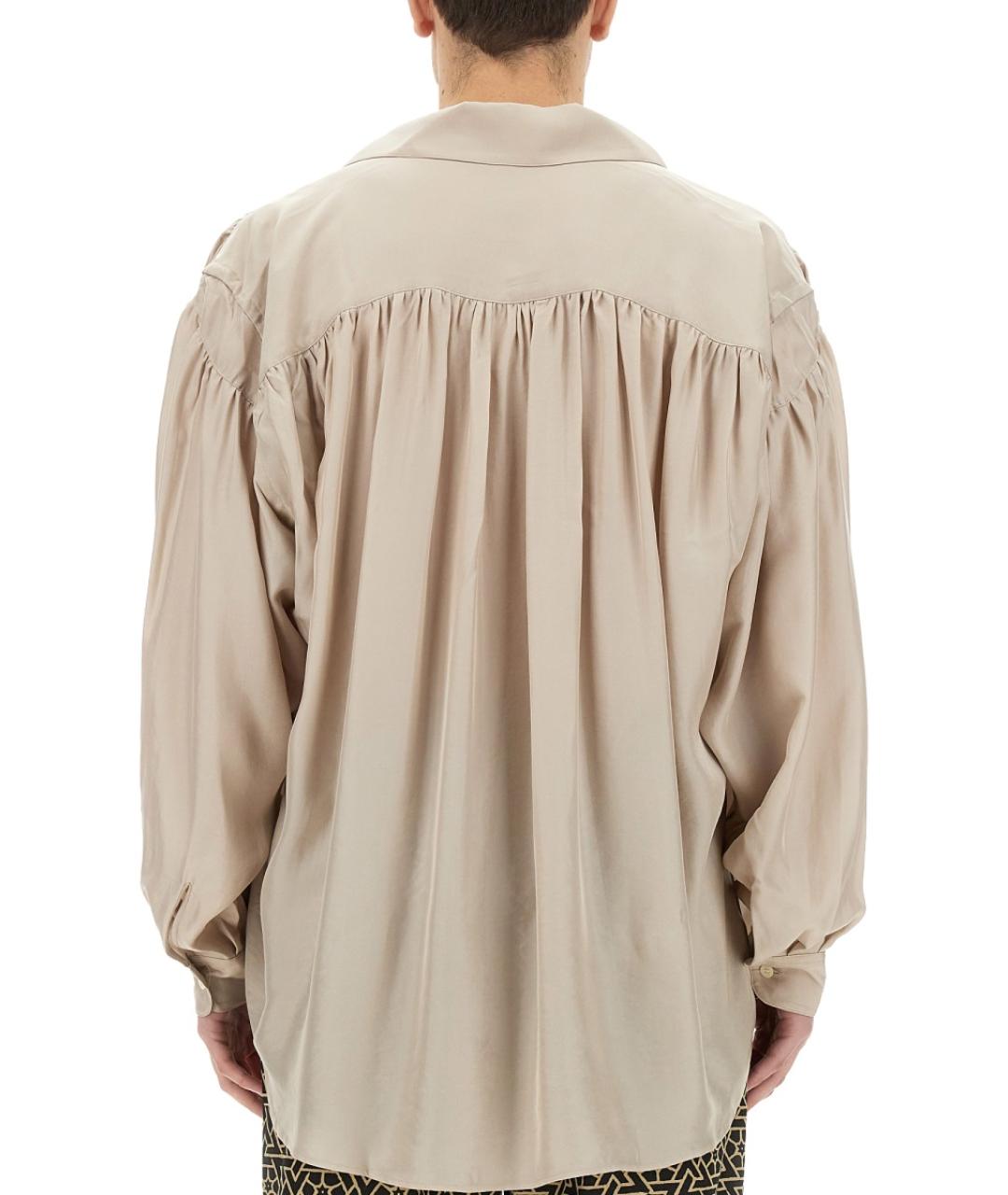 AIE Бежевая хлопковая кэжуал рубашка, фото 3