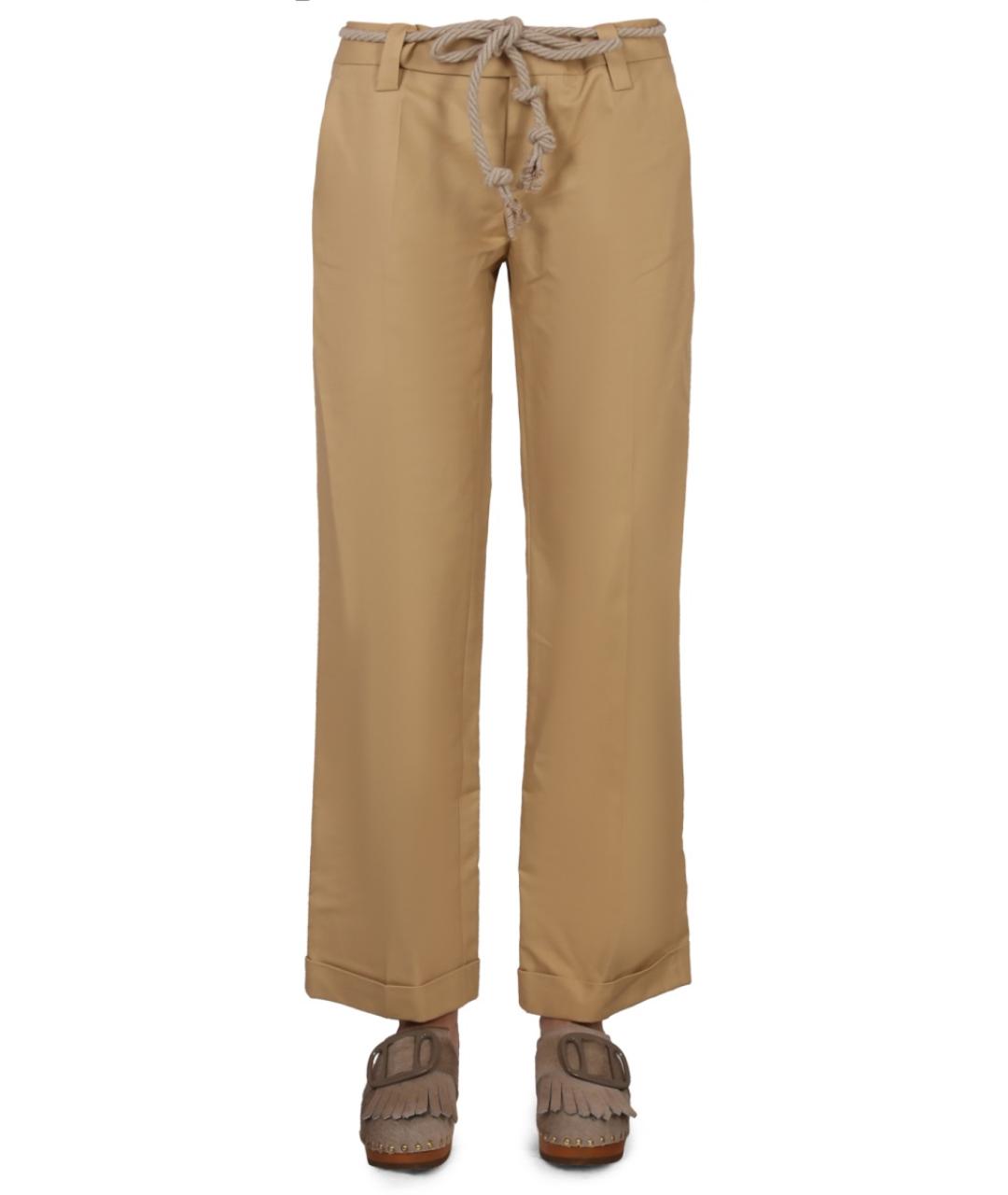 JEJIA Бежевые хлопковые прямые брюки, фото 2