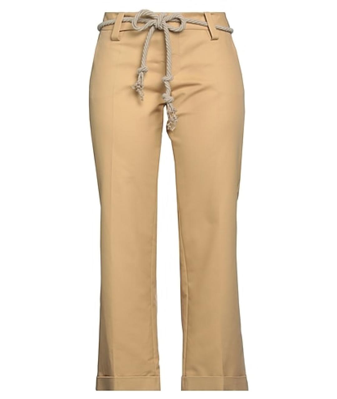 JEJIA Бежевые хлопковые прямые брюки, фото 1