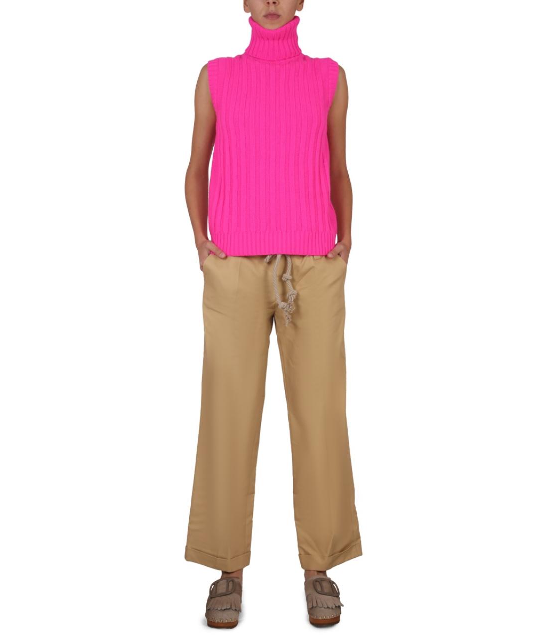 JEJIA Бежевые хлопковые прямые брюки, фото 3