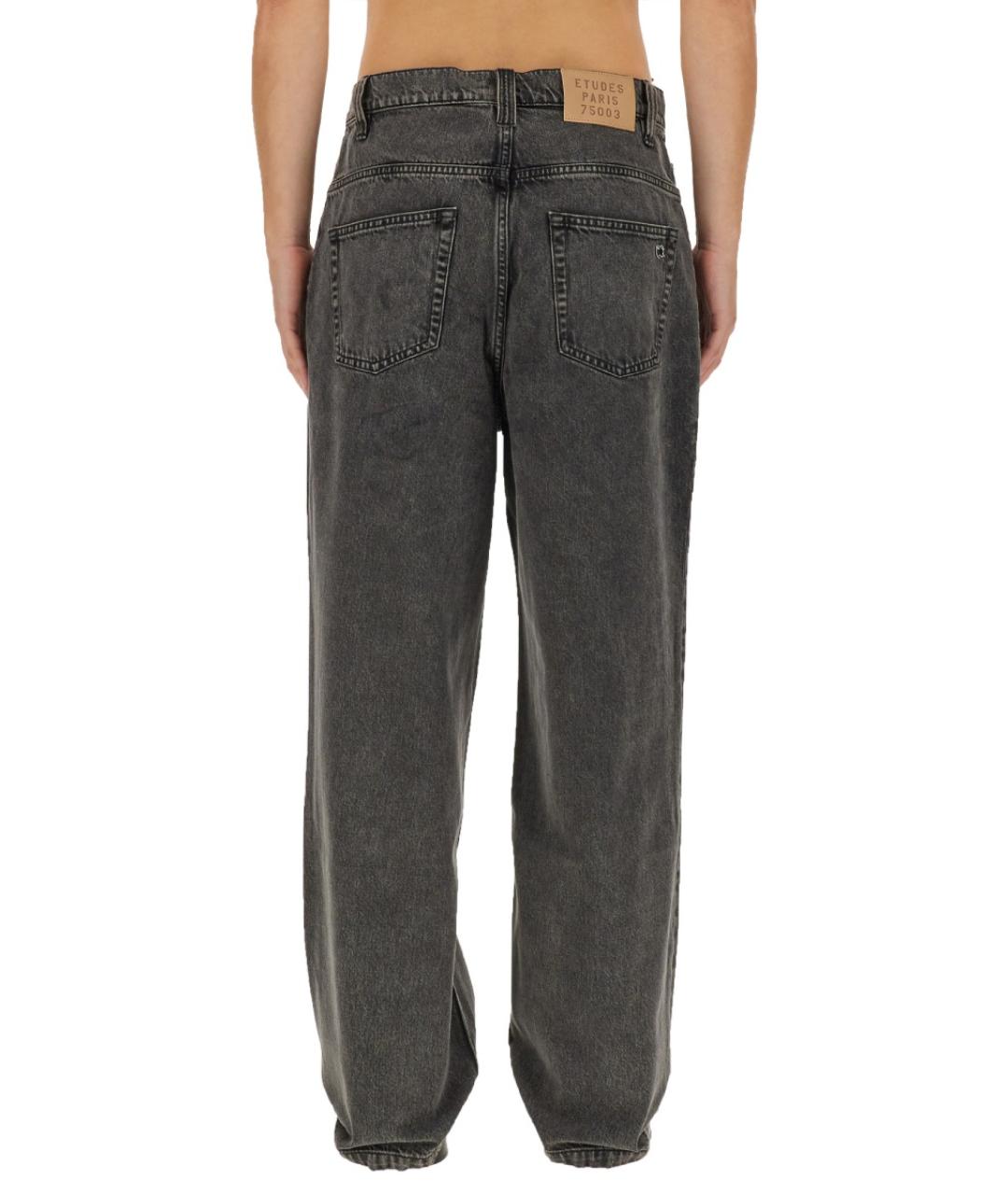 ETUDES Черные хлопковые повседневные брюки, фото 3