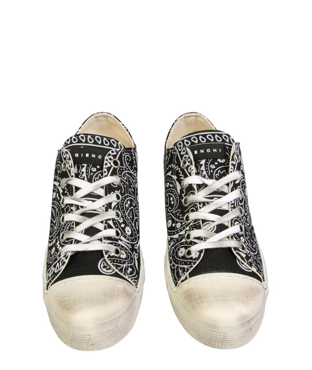 GIENCHI Черные текстильные низкие кроссовки / кеды, фото 2