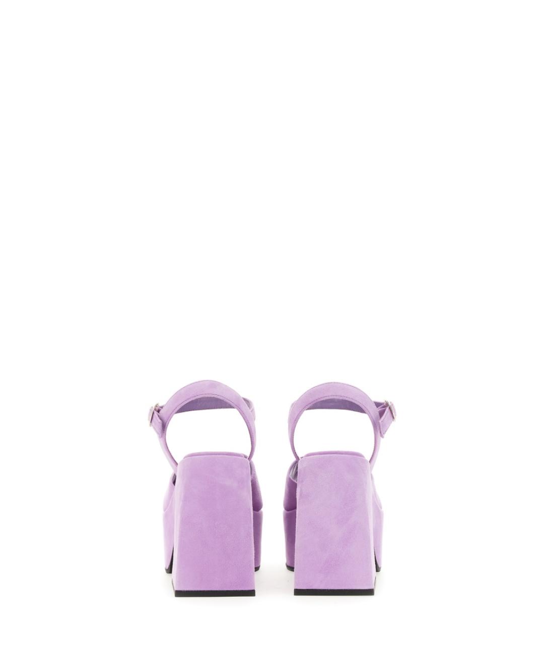 NODALETO Фиолетовые кожаные босоножки, фото 3