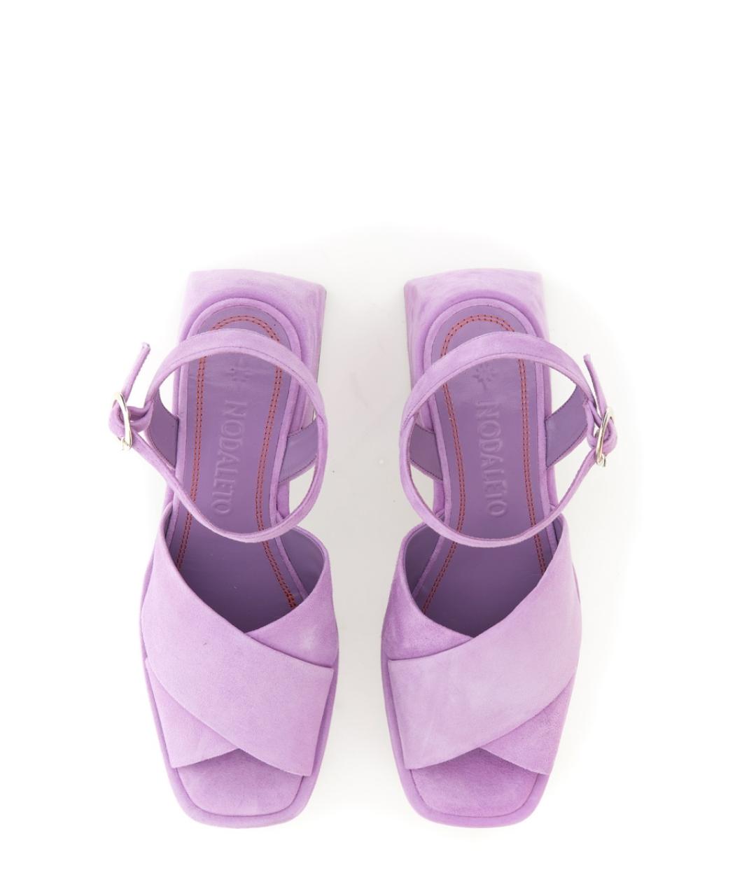 NODALETO Фиолетовые кожаные босоножки, фото 2