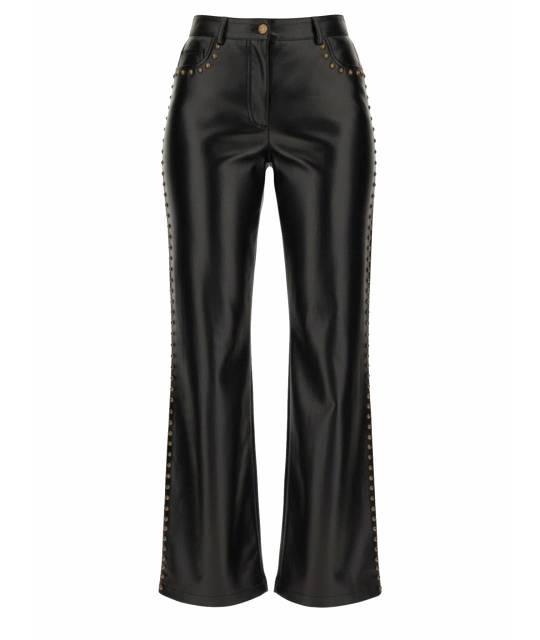 MOSCHINO JEANS Черные полиэстеровые прямые брюки, фото 1