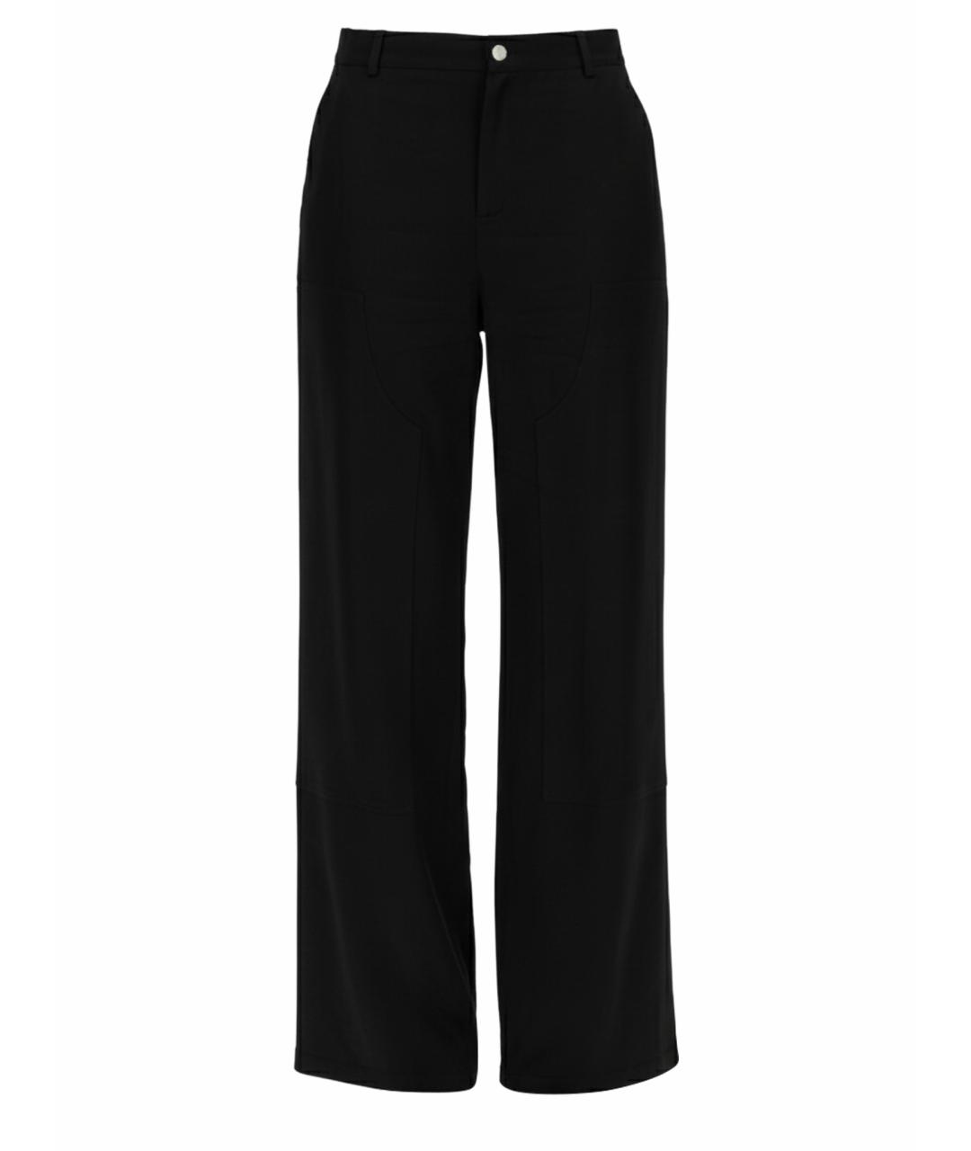 MOSCHINO JEANS Черные вискозные прямые брюки, фото 1