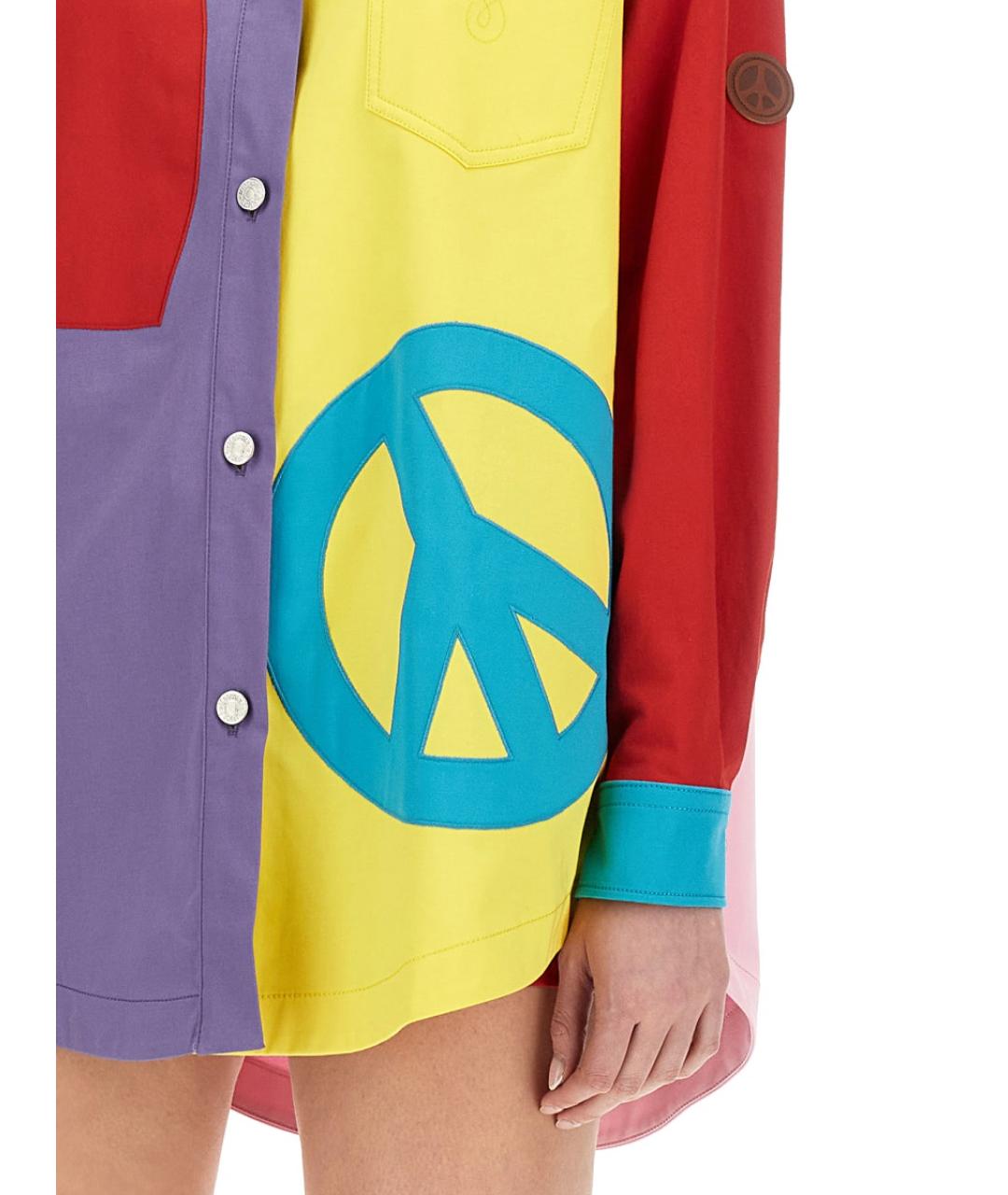 MOSCHINO JEANS Мульти хлопковая рубашка, фото 4